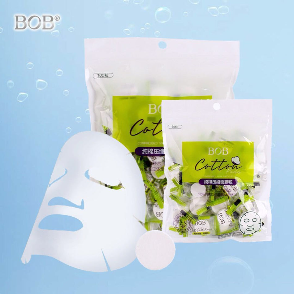 BOB Cotton Compressed Mask Tablets 50pcs