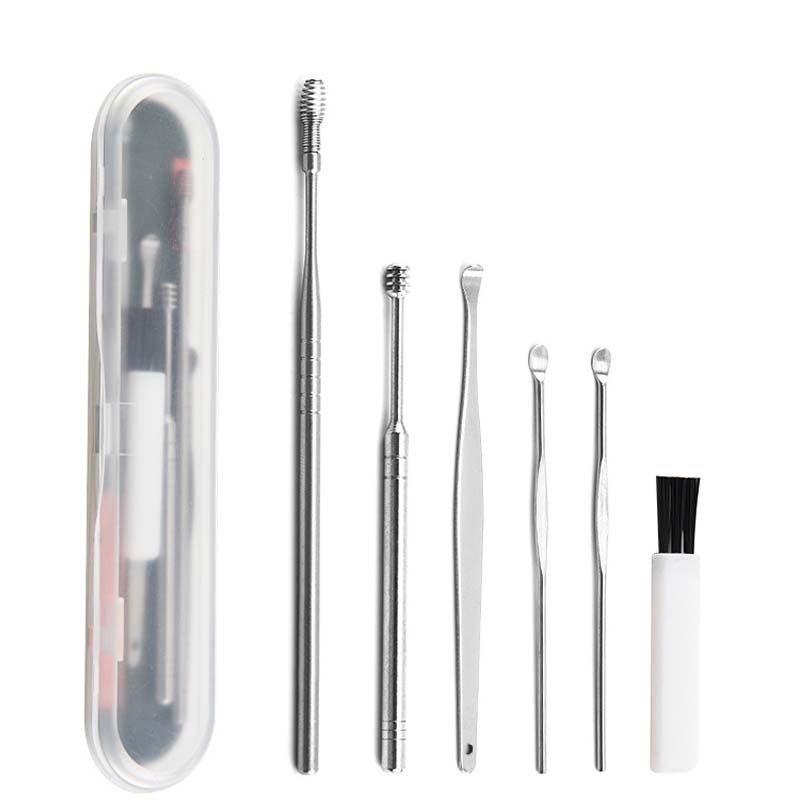 6-Piece Stainless Steel Earwax Removal Set with Box