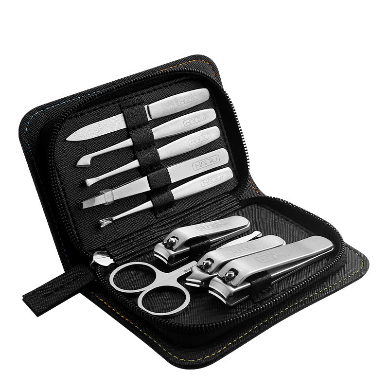 9-Piece Stainless Steel Nail Care Set with Case