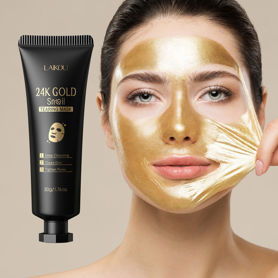 ✨ LAIKOU 24K Gold Foil Snail Tear Mask 50g