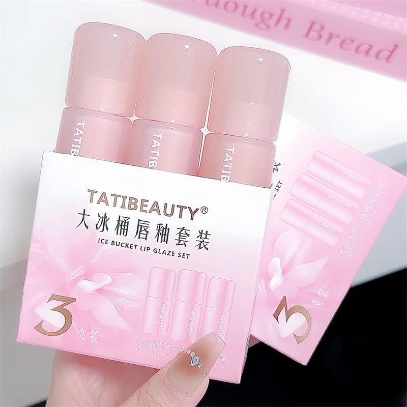 Gemini said Tatibeauty Big Ice Bucket Lip Glaze Set – Mirror Plump Glow