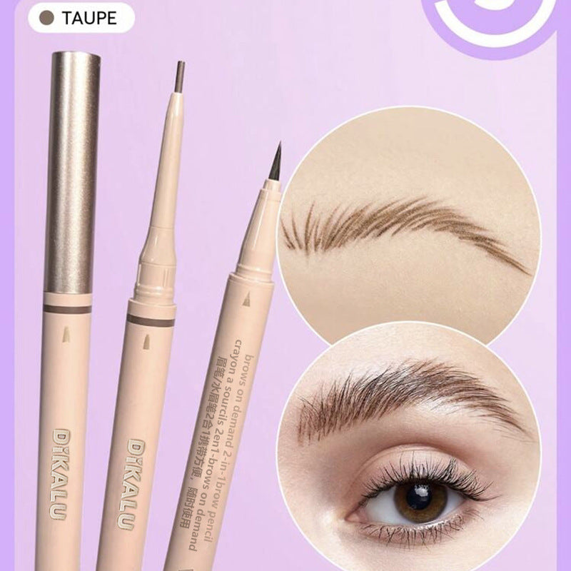 DIKALU Ultra-Fine Double-Ended Eyebrow Pencil | 2-in-1 Natural Stereo