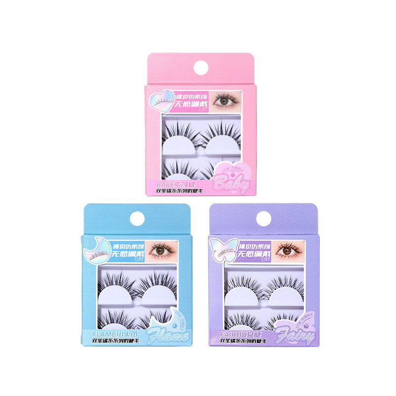 Lmltop Butterfly False Eyelashes SY923 – 2 Pairs Small Flame Fairy Lashes with Glue