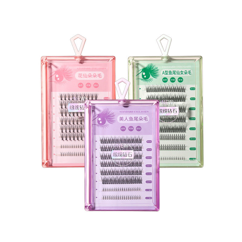 Lmltop A-Type Fishtail False Eyelashes SY913 – 160 Clusters Fairy Hair Lash Set (8 Rows)