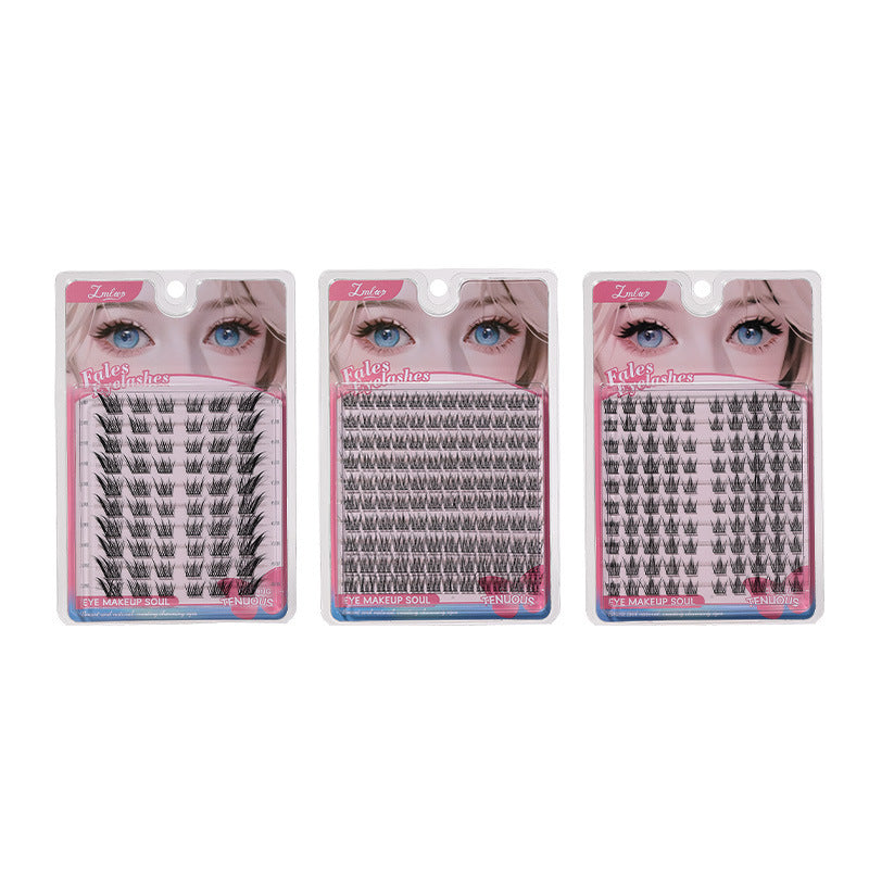 Lmltop Lazy Novice Cluster False Eyelashes SY928 – Fox Dog Style Beginner Lash Set
