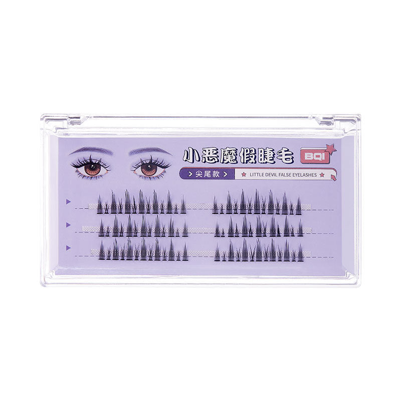 Demon Thick Natural Cluster False Eyelashes – Segmented Cartoon Barbie Style Lash Set (Wholesale)