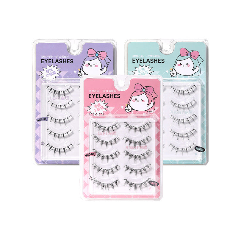 Lmltop Devil Natural Sunflower Fairy False Eyelashes SY901 (3 Pairs) – Comic Style One-Piece Lash Set