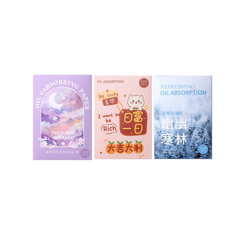 100-Pc Wood Pulp Oil Absorbing Paper | Double-Sided Face