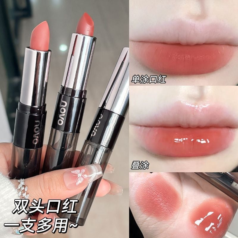 Novo 2-in-1 Velvet Matte Lipstick & Raincoat: Transfer-Proof