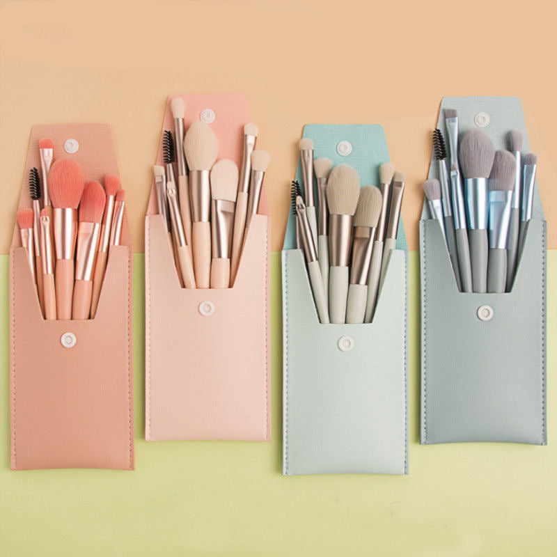 8-Piece "Morandi" Mini Makeup Brush Set