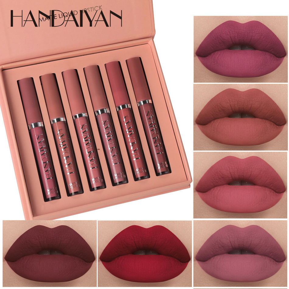 Handaiyan 6-Piece Matte Liquid Lipstick Set — The "Non-Stick" Essential