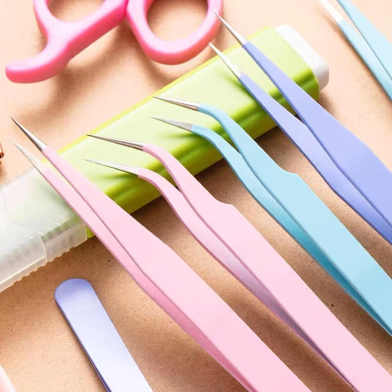 Stainless Steel Tweezers Set for Nail Art & Eyelash