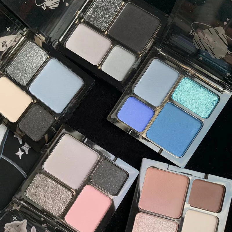 Biya 4-Color Smoky Eye Eyeshadow Palette Matte Glitter