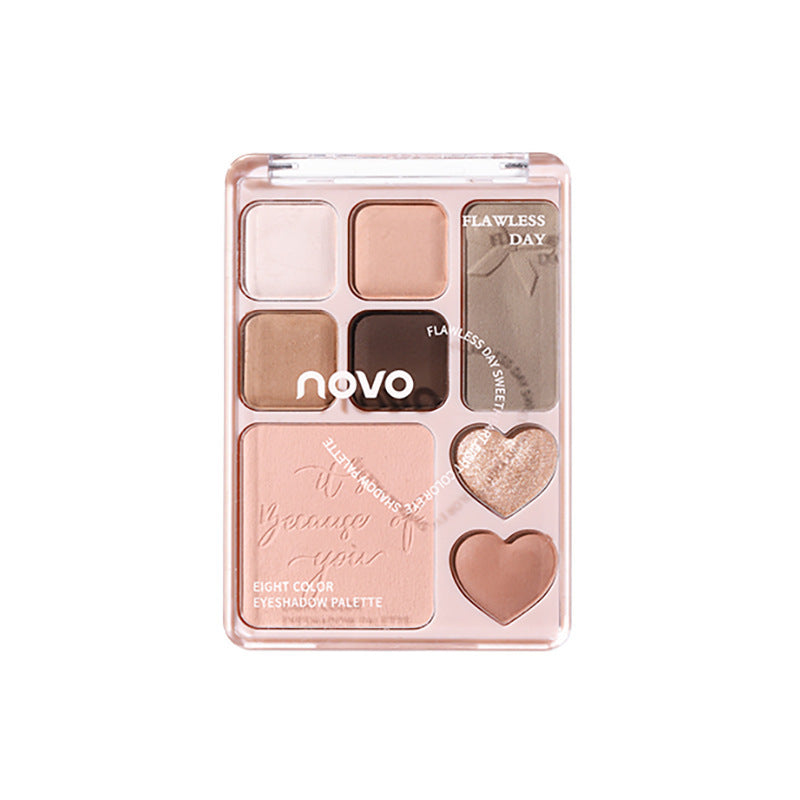 Novo 8-Color Eyeshadow Highlight Blush Palette