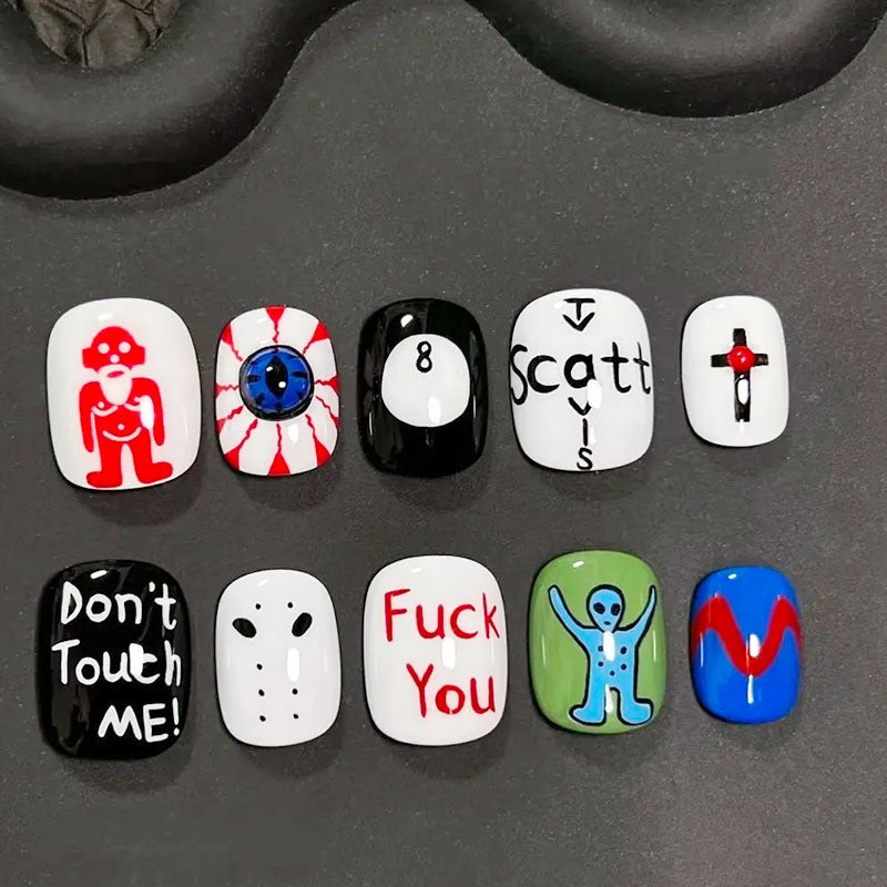 Cute Bean Style Nails – Whitening Press-On Set
