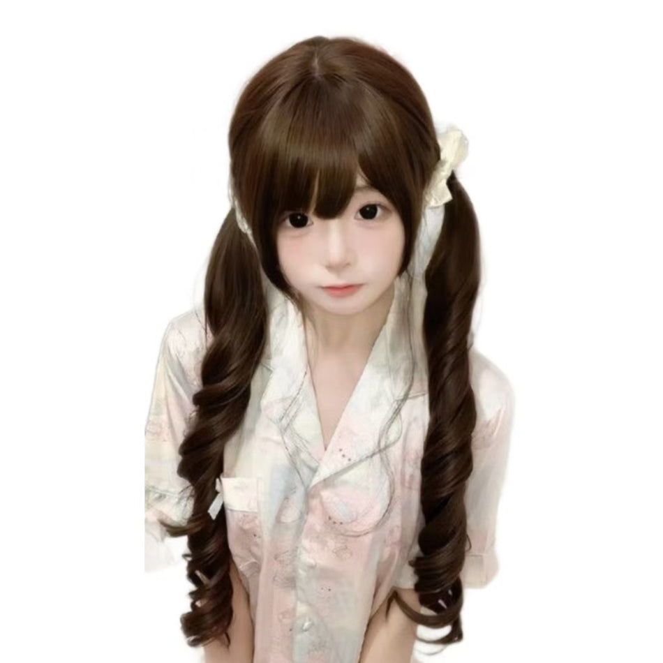 Lolita Double Ponytail Long Curly Wig
