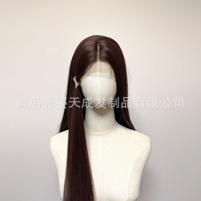 Chocolate Brown Lace Front Straight Wig 13x4
