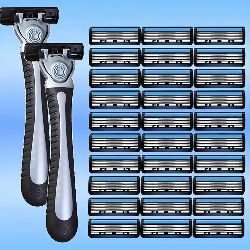 Men’s 6-Layer Razor – Stainless Steel Professional Shaver
