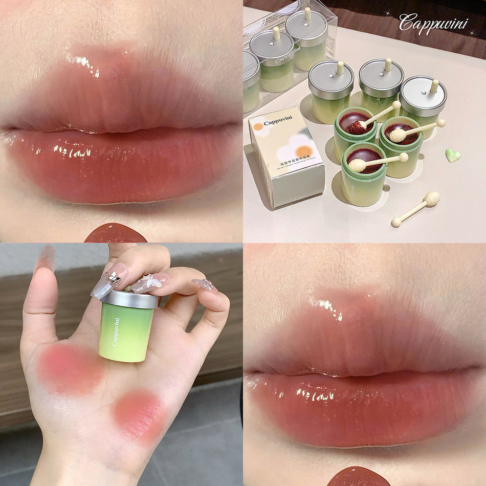 Cappuvini Jasmine Milk Tea Cup Hydrating Water Lip Gloss