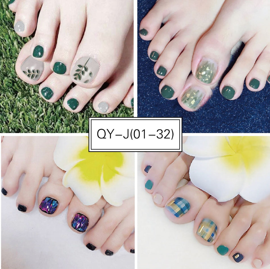 3D Love Foot Nail Sticker Set