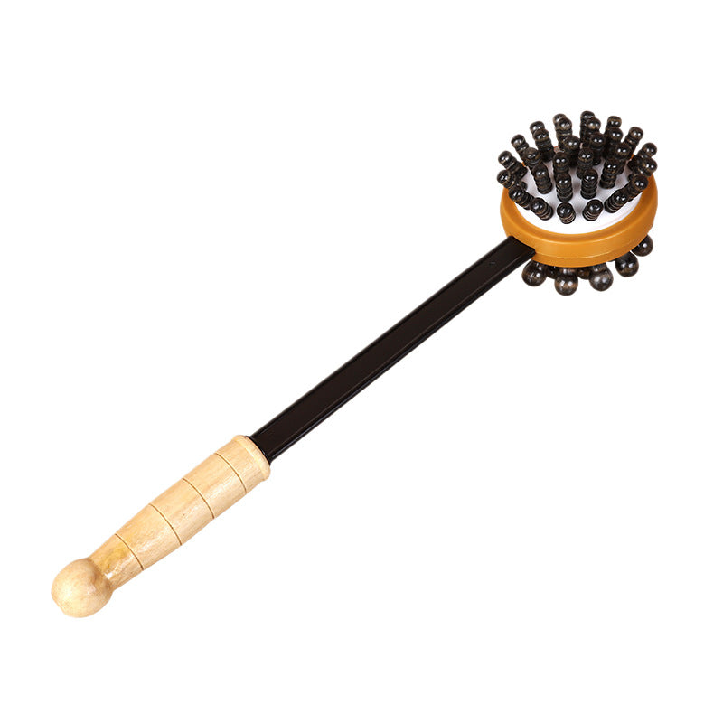 Premium Double-Sided Wooden Bead Meridian Tapping Tool & Handheld Massager