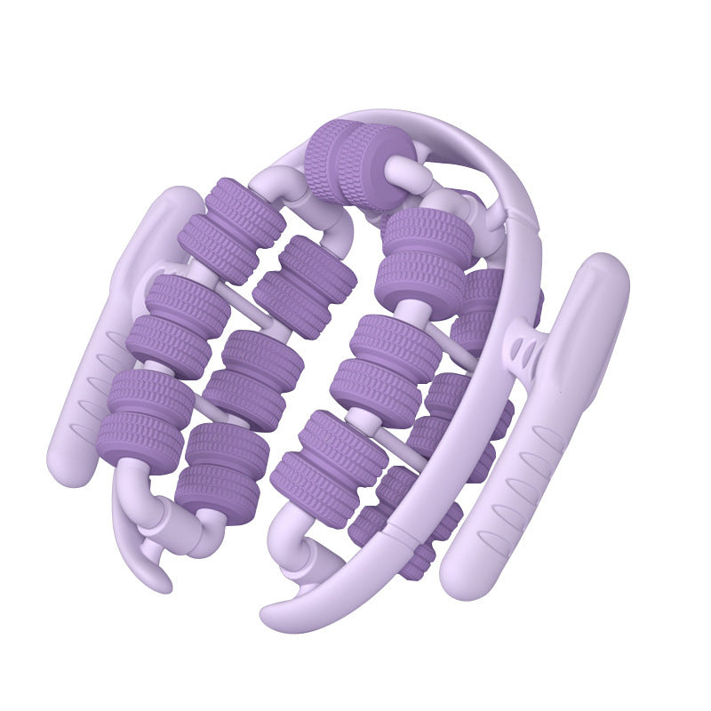 Premium 28-Wheel Clamping Calf Massager & Leg Sculpting Yoga Roller