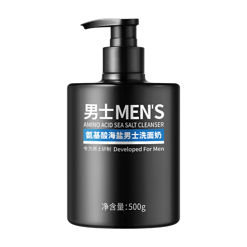 Premium Amino Acid Sea Salt Men's Deep Cleansing Facial Cleanser