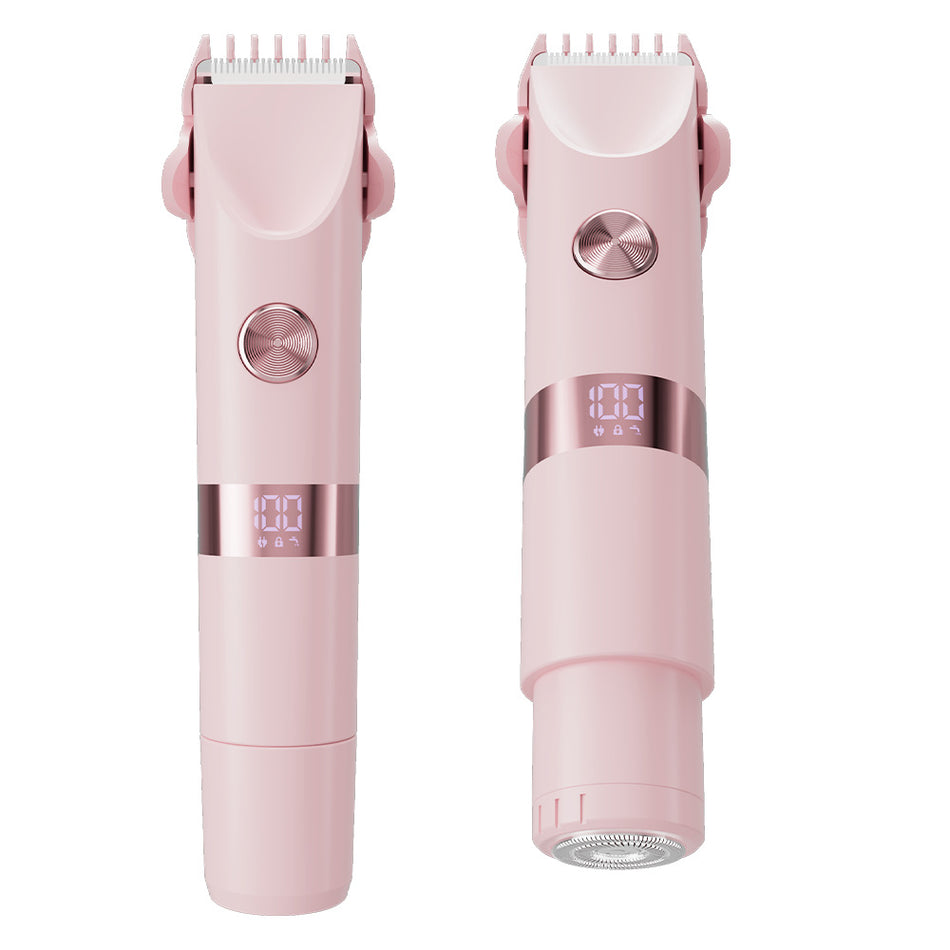 Dual-Head 2-in-1 Electric Epilator and Private Trimmer