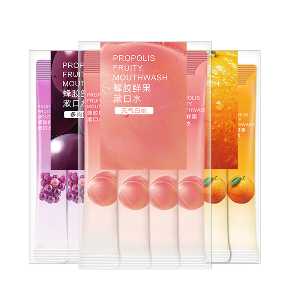 Portable Peach Propolis Mouthwash Strips Fresh Breath Oral Care