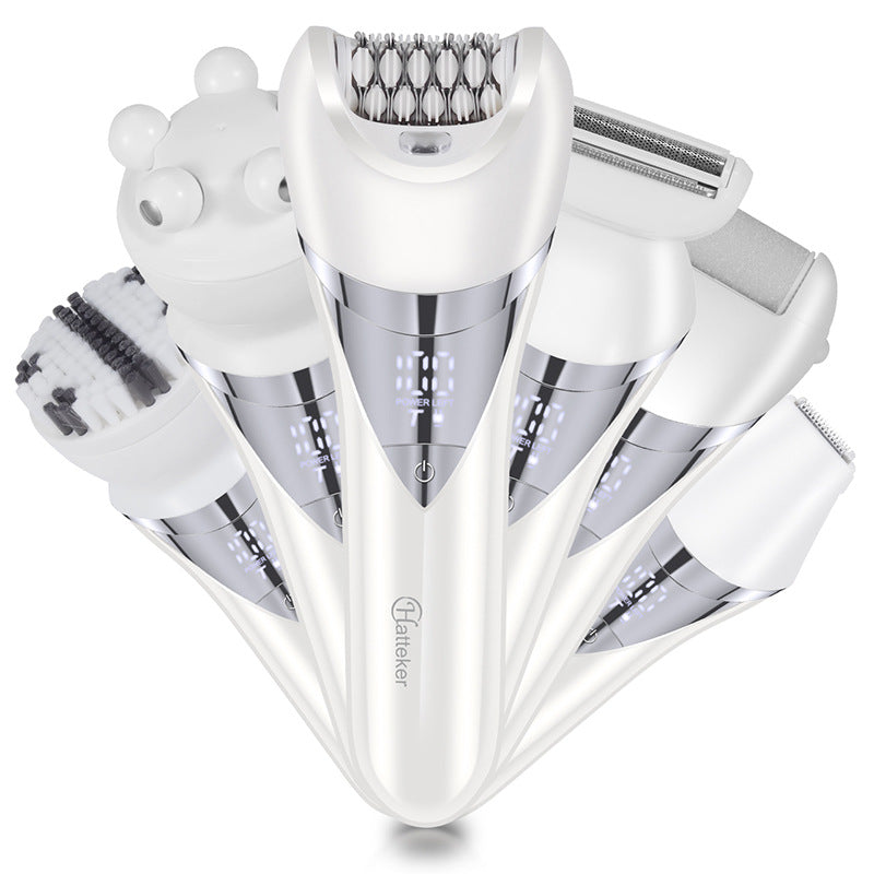 Cross-border Women's Multifunctional Electric Puller Scraper 6 in 1 Body Hair Trimmer Private Shaving suit
