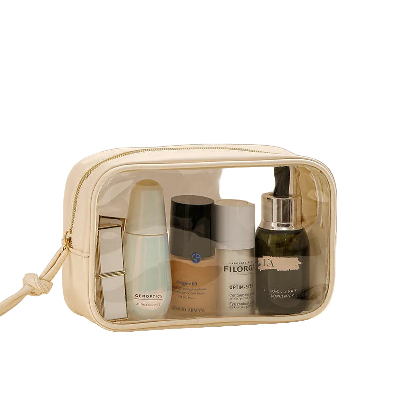 Transparent PVC Toiletry Bag Waterproof Large Capacity Travel Pouch