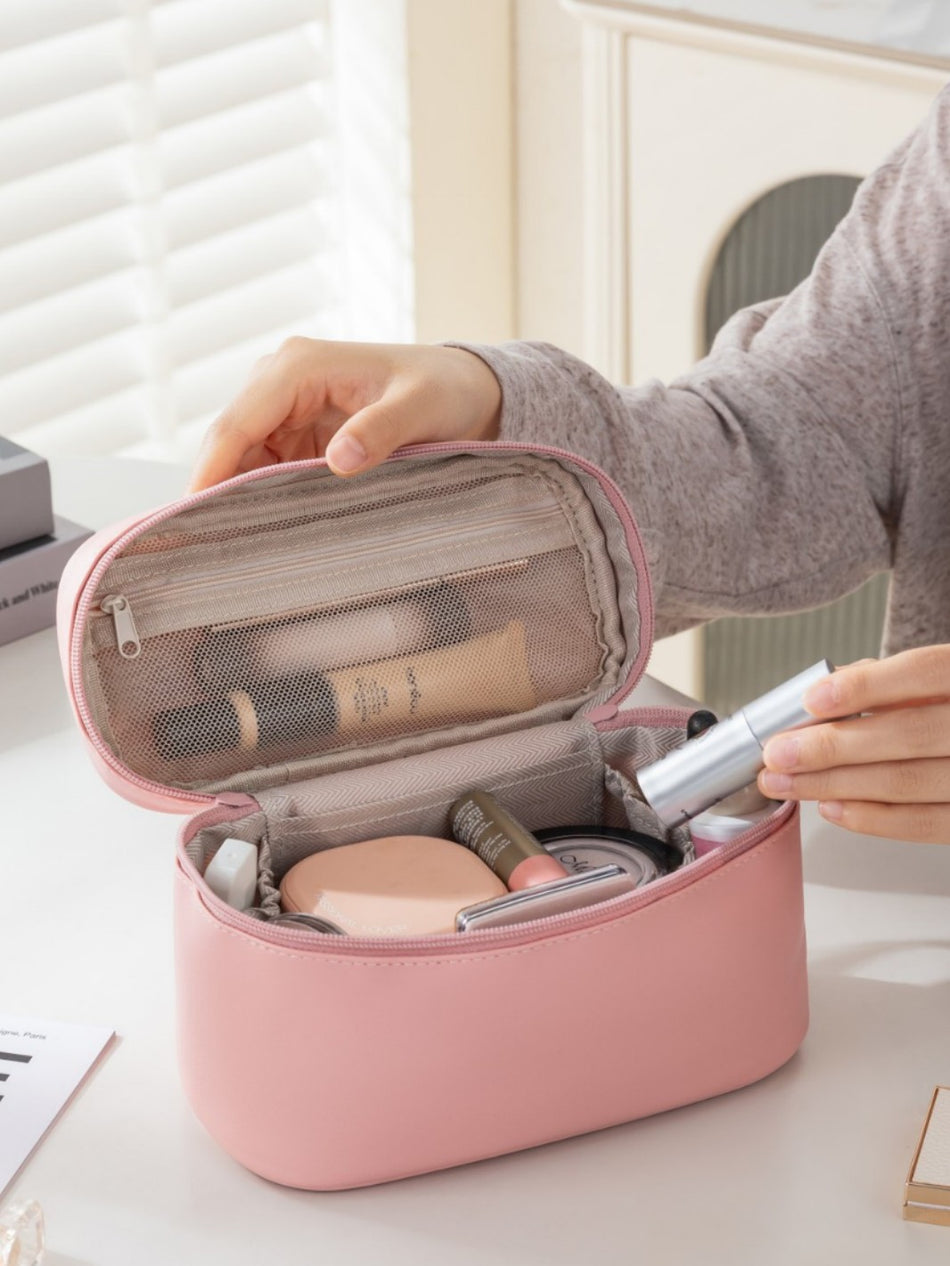 Vertical PVC Makeup Bag Large Capacity Waterproof Cosmetic Organizer