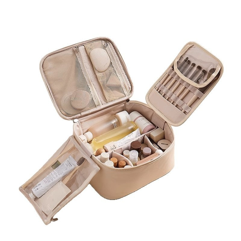 Luxury PU Makeup Bag Large Capacity Travel Cosmetic Organizer