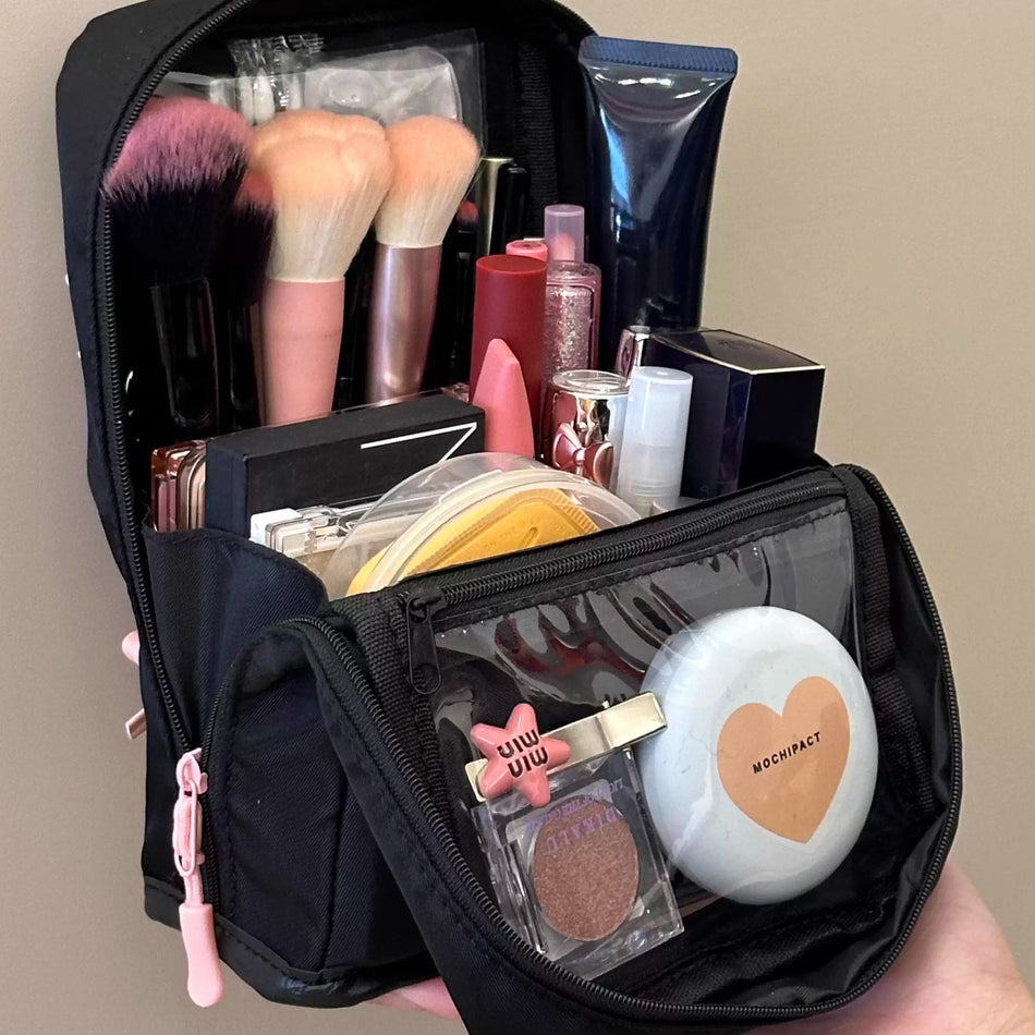 Women's Stand-Up Cosmetic Bag Large Capacity Travel Organizer