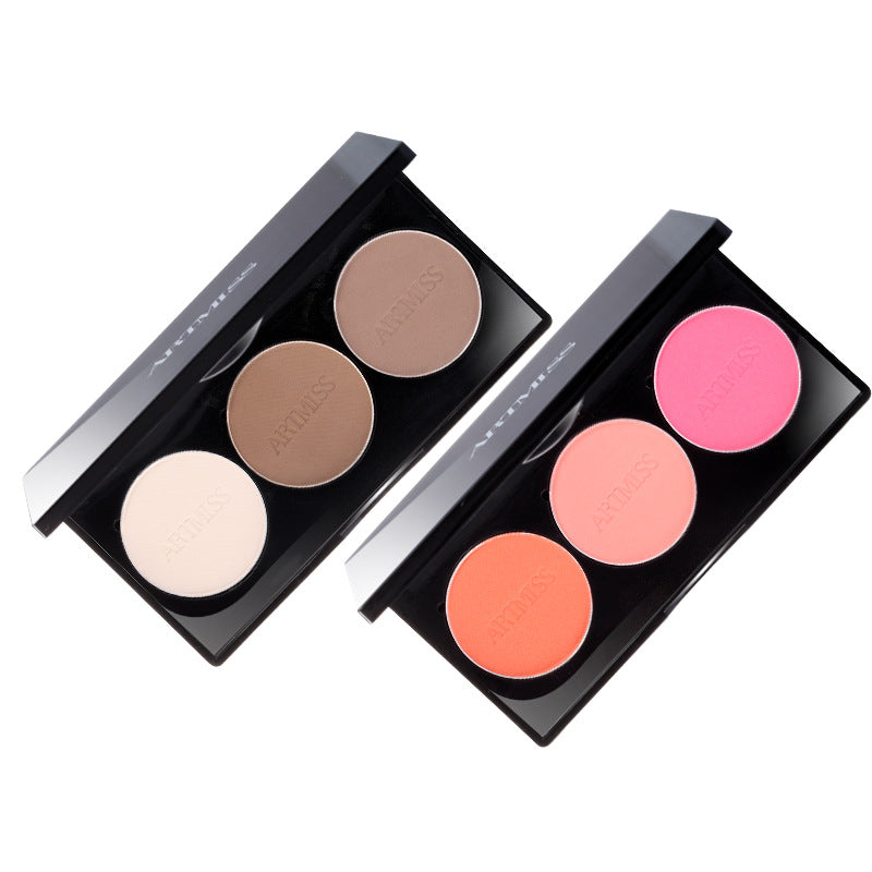 Three-Color Contour Powder Palette Face Sculpting Setting Kit
