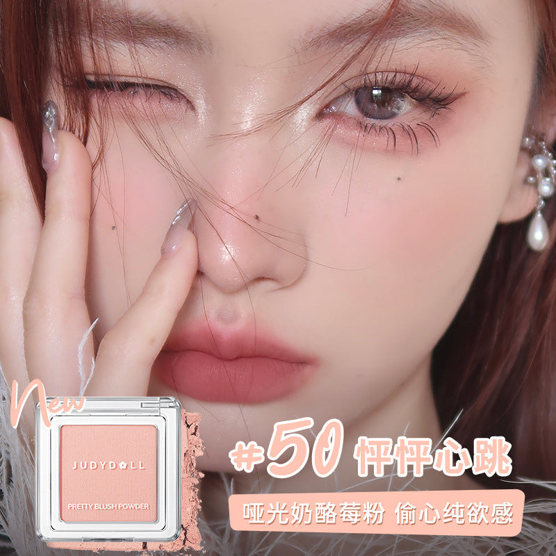 Monochrome Powder Blush Natural Apricot Matte Soft Glow Finish