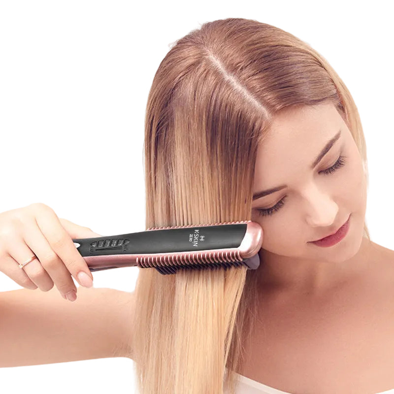 KD388A Ceramic Hair Straightener and Curling Iron 2-in-1 Styler