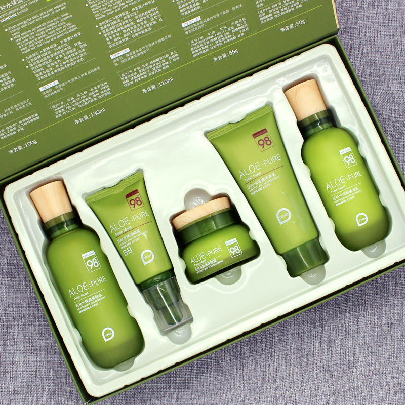 Aloe Hydrating Skin Care Set Cleanser Toner BB Cream