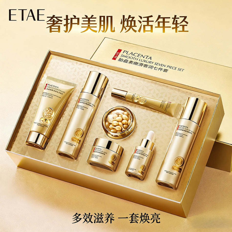 Placenta Luxury Moisturizing Skincare Seven Piece Set