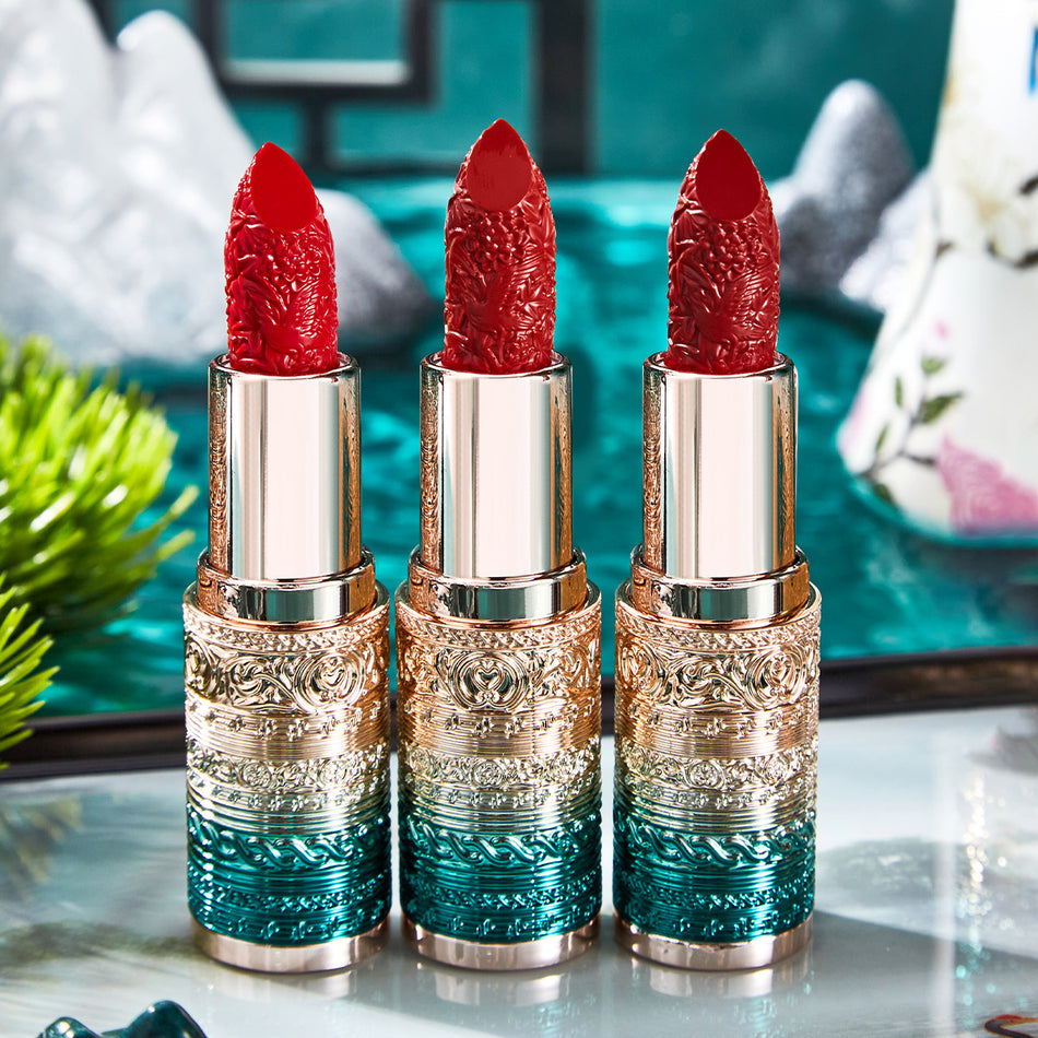 PACK OF 3- XRoland Velvet Matte Carved Lipstick Long-Lasting Lip Color