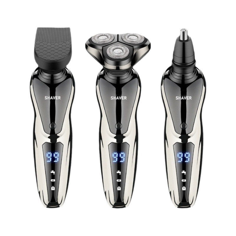 LCD Digital Display 3-Head Electric Shaver Wet & Dry