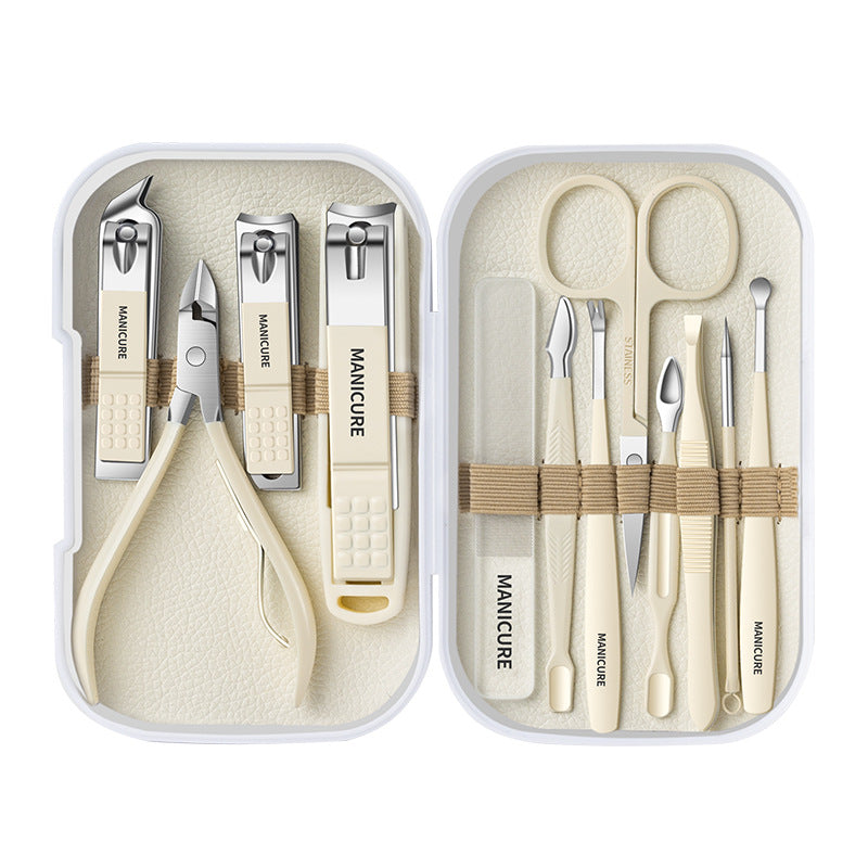 Anti-Splash Nail Clipper Set 12-Piece Stainless Steel Grooming Kit