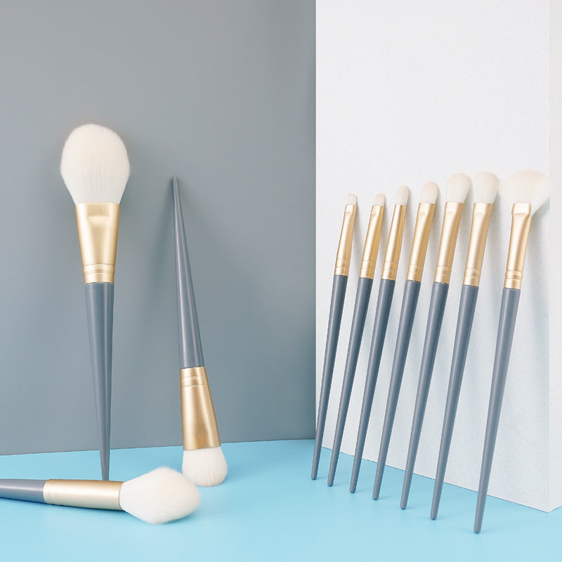 10-Piece Blue Bridge Makeup Brush Set with Portable Case