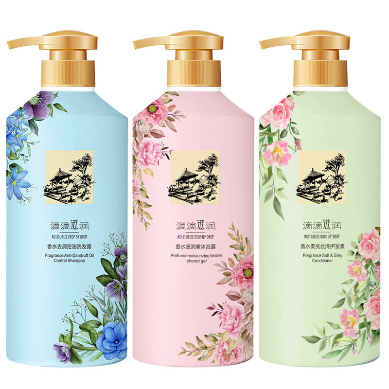 Ouxinlan Didi Shampoo, Conditioner & Shower Gel Set – Floral Fragrance