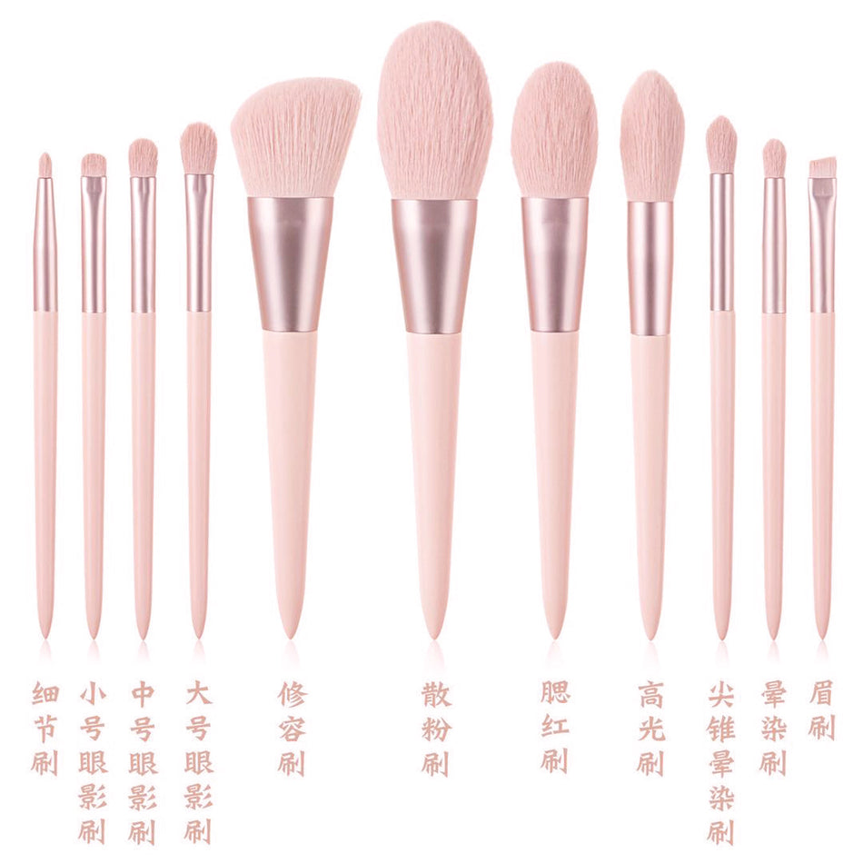 11-Piece Makeup Brush Set Loose Powder Blush Eye Shadow