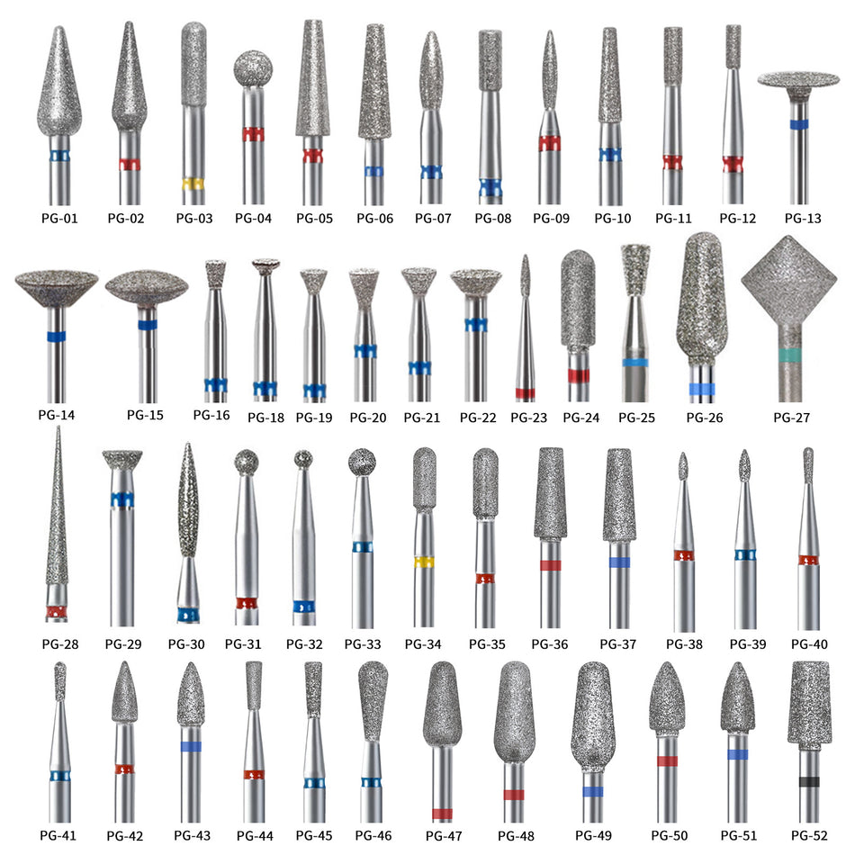 12-Piece Diamond Nail Grinding Head Set for Polishing and Care