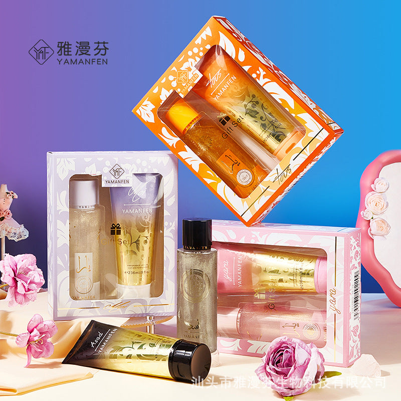 Body Mist and Body Lotion Gift Set with Long-Lasting Fragrance
