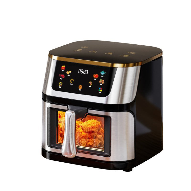 Air Fryer with Viewing Window and 6L Capacity for Four to Five