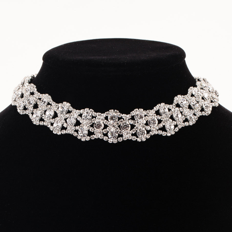 Korean Style Crystal Rhinestone Sweater Necklace