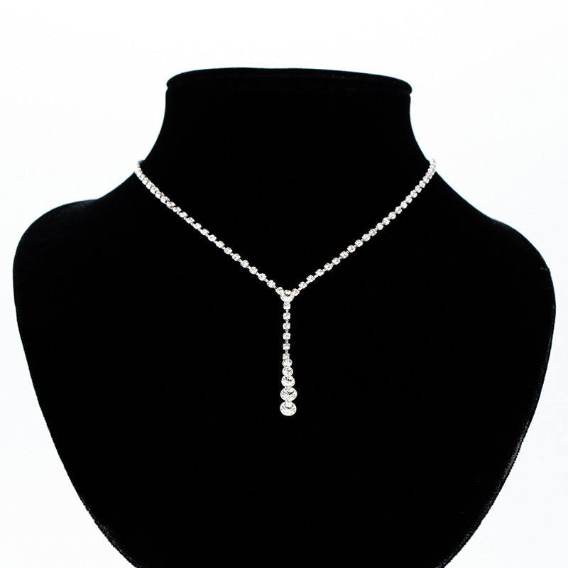 Long Tassel Rhinestone Neck Chain